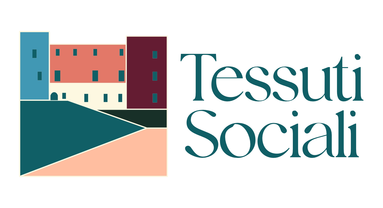 Logo tessuti sociali con scritta